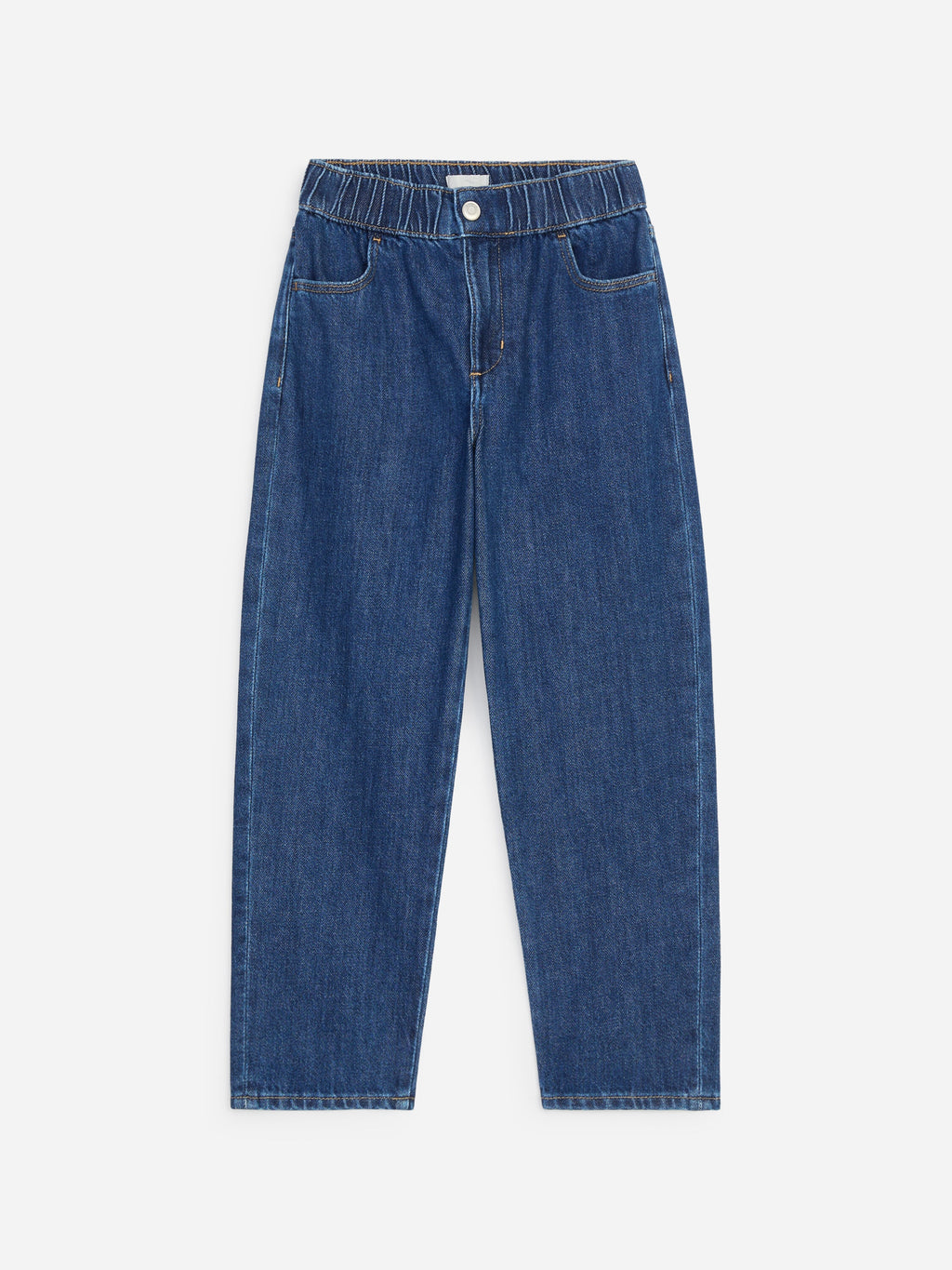 Pull-On Denim Trousers - Blue