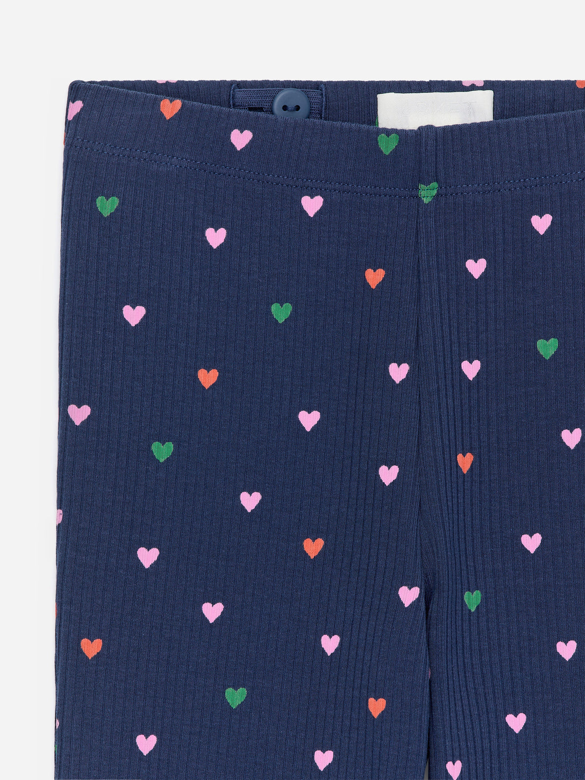 Flared Rib Leggings - Blue - Image 3